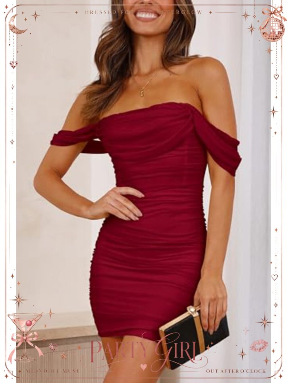 Off Shoulder Ruched Mesh Bodycon Mini Dress Cocktail Party Graduation - Picture 2 of 6